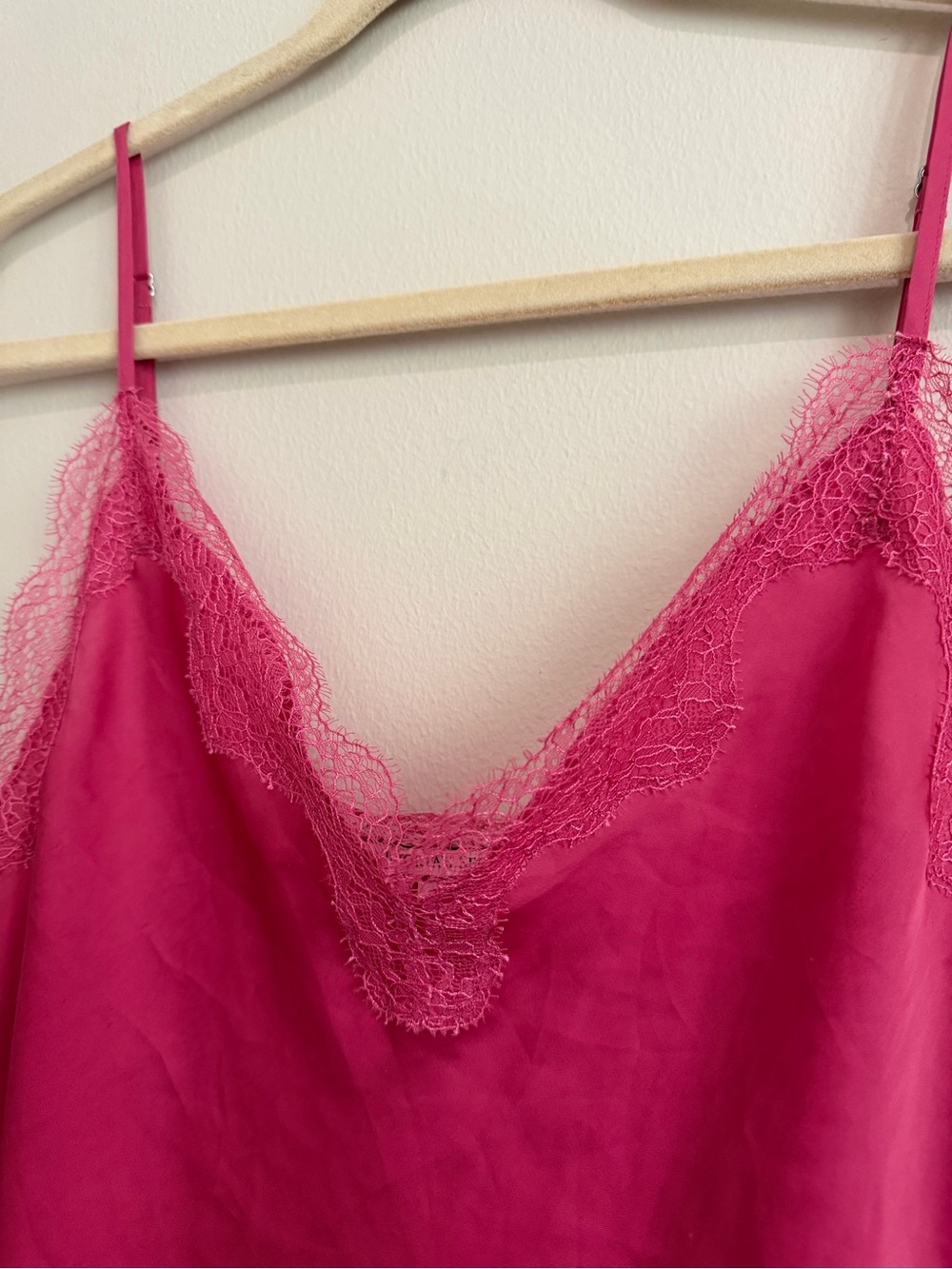 Victoria’s Secret Pink Lace-Trim Satin Cami Top Size Large - Picture 4 of 9